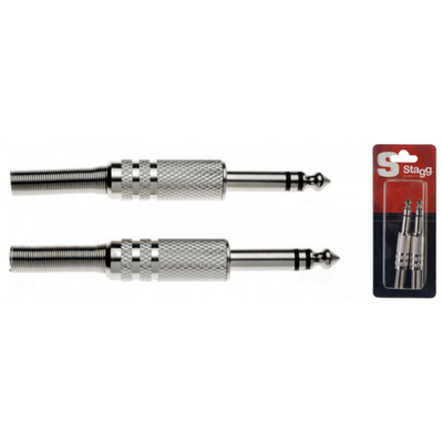 Stagg 1/4" Stereo Phone Plug - 2 Pack