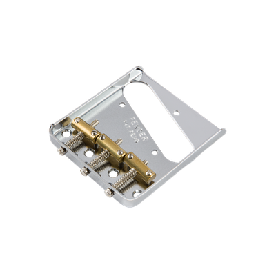 Fender 3-Saddle American Vintage Telecaster® Bridge Assembly with Brass Saddles (Chrome)