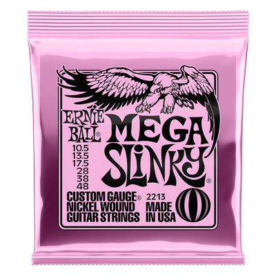 Ernie Ball 2213 Mega Slinky Nickel Wound Electric Guitar Strings 10.5-48 Gauge