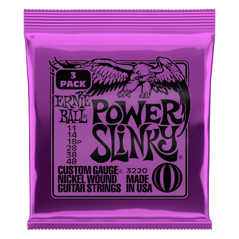 Ernie Ball 3220 Power Slinky  3 Pk - 11-48 Gauge