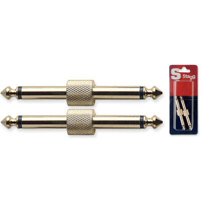 Stagg Male Phone-Plug/Male Phone-Plug Adaptor - 2 Pack