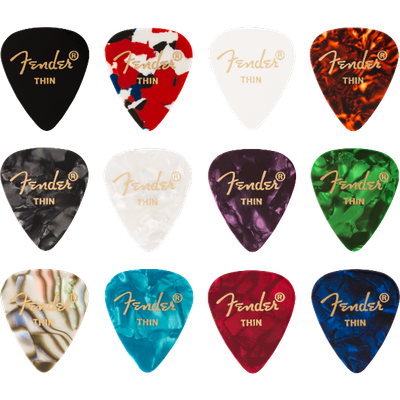 Fender 351 Shape, Celluloid Medley, Thin (12)