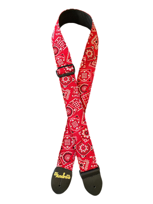D'Andrea APFW8 Red Bandana Guitar Strap