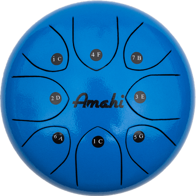 Amahi 8″ Steel Tongue Drum Blue