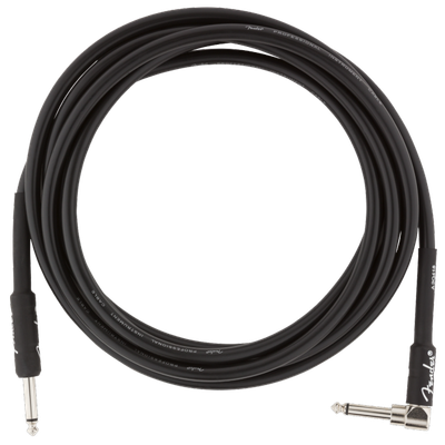 Fender Professional Series Instrument Cable, Straight-Angle, 10', Black