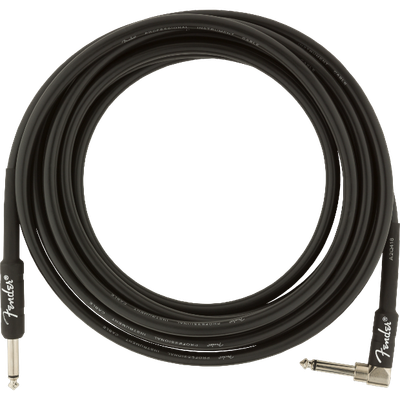 Fender Professional Series Instrument Cable, Straight-Angle, 15', Black