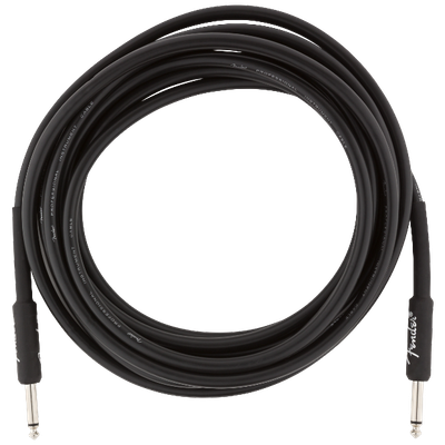 Fender Professional Series Instrument Cable, Straight/Straight, 15', Black
