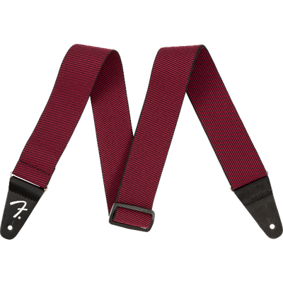 Fender® WeighLess™ Elastic Guitar Strap Tweed Red
