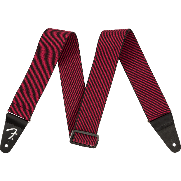 Fender® WeighLess™ Elastic Guitar Strap Tweed Red