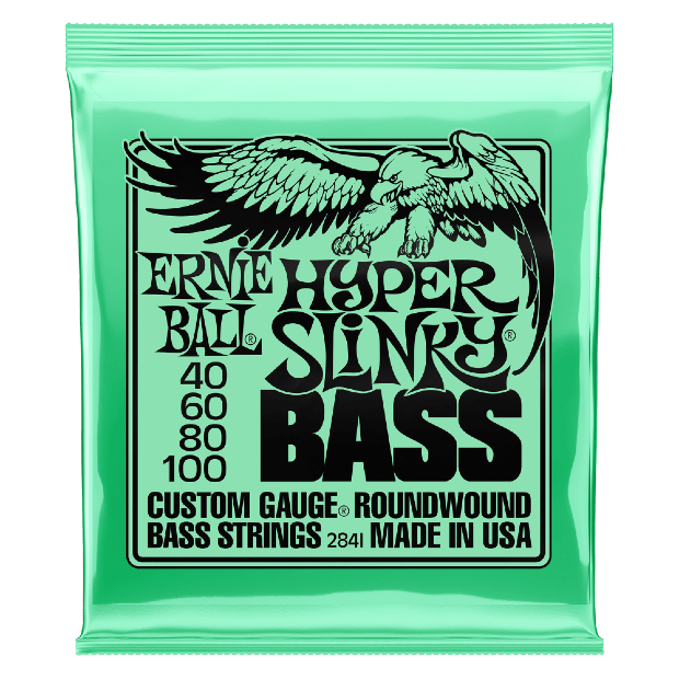 Ernie Ball 2841 Hyper Slinky Nickel Wound Electric Bass Strings 40-100 Gauge
