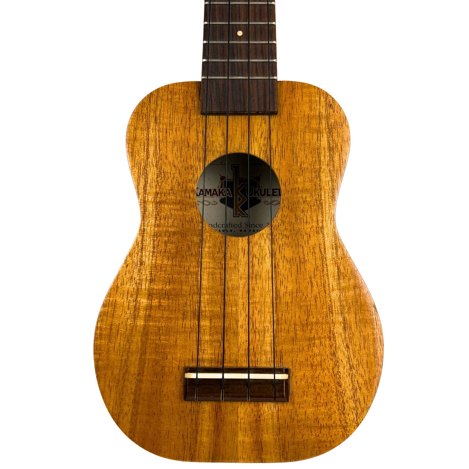 Kamaka HF-1 Soprano Hawaiian Koa Ukulele 2001 W/OHSC (Used)