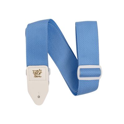 Ernie Ball P05348 Polypro Guitar Strap/Bass Strap - Soft Blue w/ White