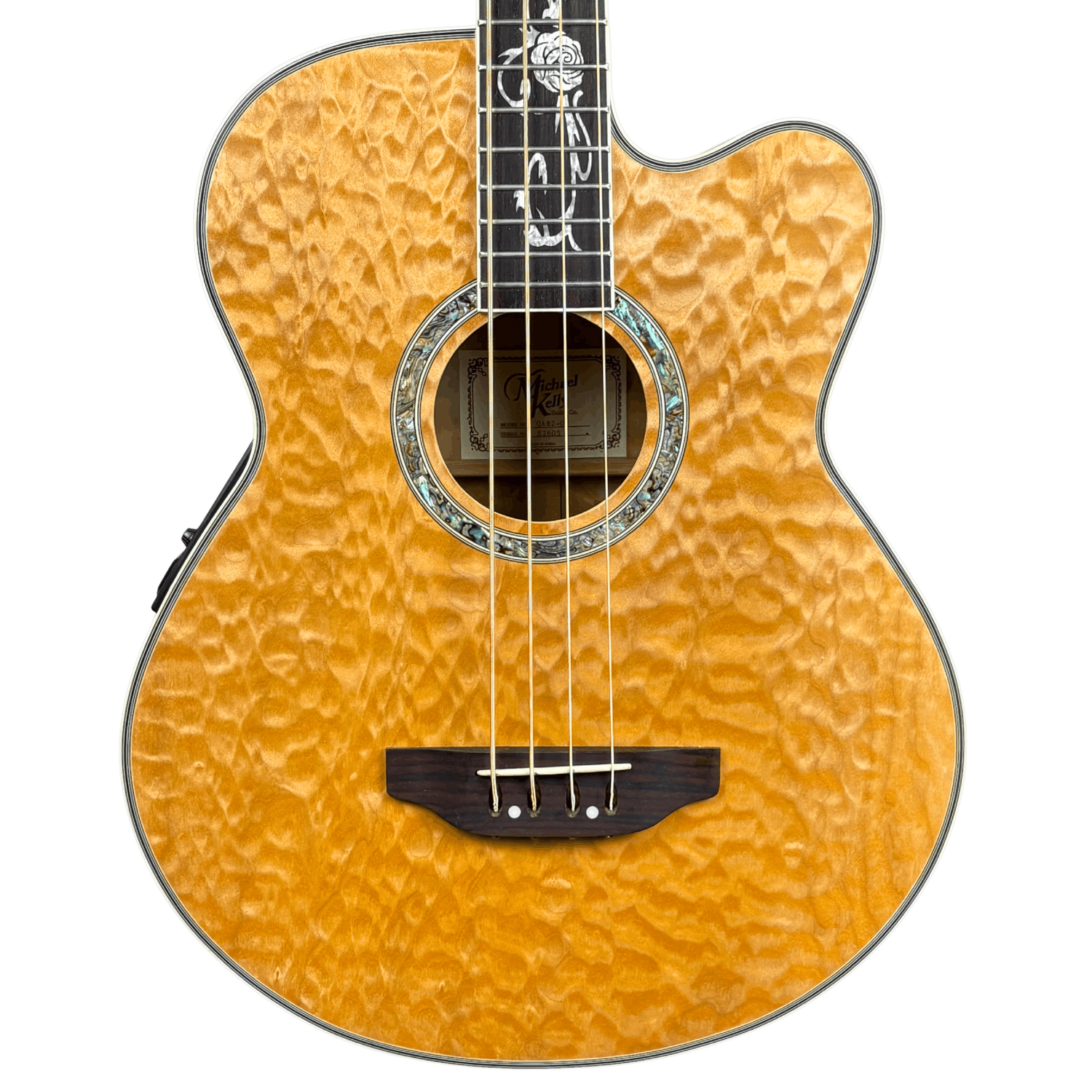 Michael Kelly QABZ Dragonfly Quilted Maple Acoustic Bass W/HSC