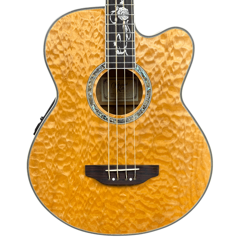 Michael Kelly QABZ Dragonfly Quilted Maple Acoustic Bass W/HSC