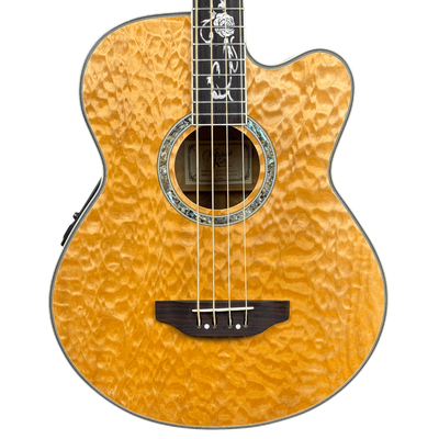 Michael Kelly QABZ Dragonfly Quilted Maple Acoustic Bass W/HSC