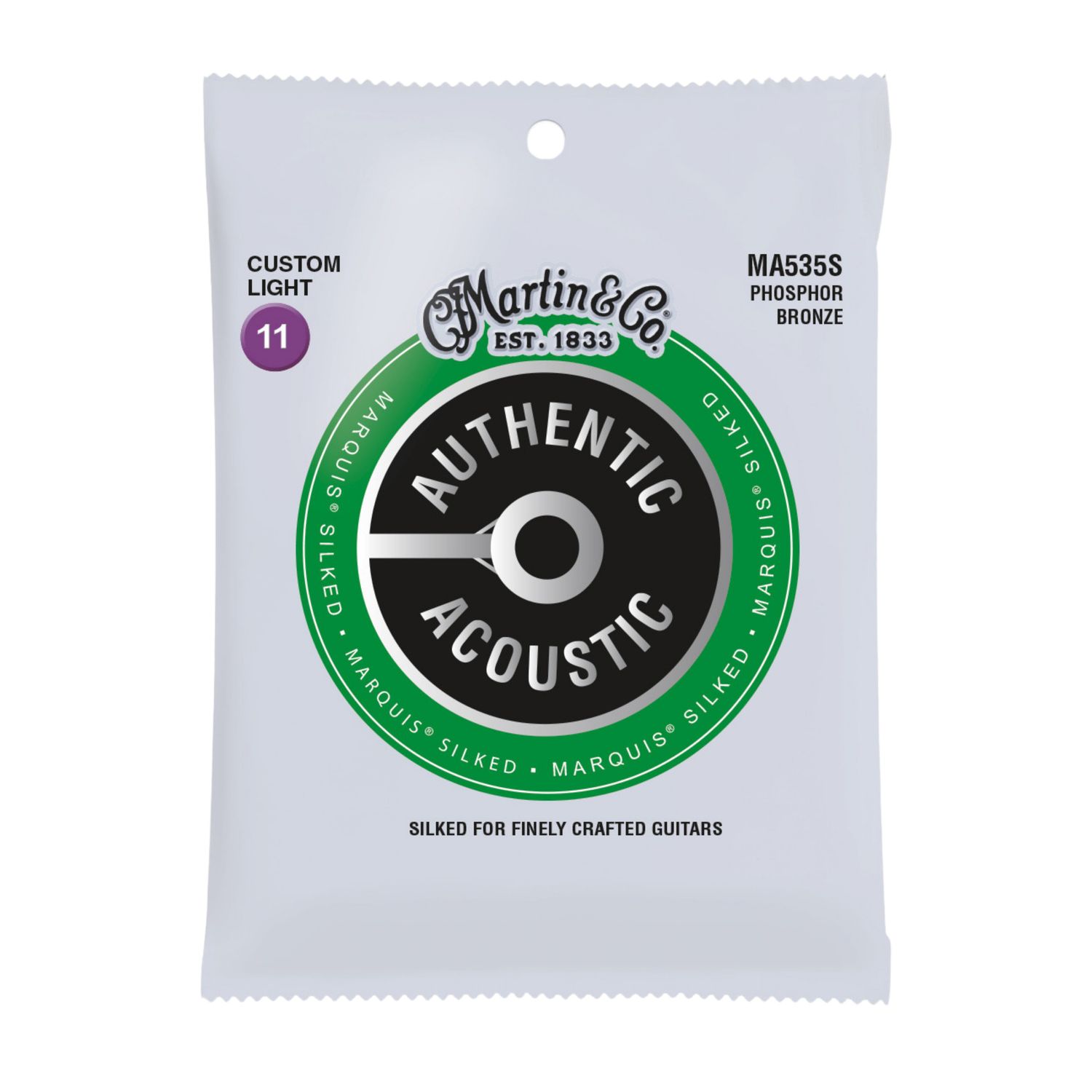 Martin MA535S Authentic Acoustic Marquis Phosphor Bronze Custom Light Guitar Strings 11-52