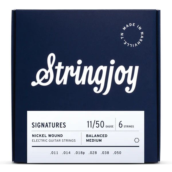 Stringjoy 11-50 Balanced Medium Gauge Signatures - Nickel Wound Electric Guitar Strings