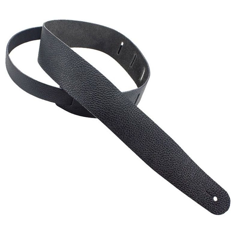 Guitar Straps USA GSU-BL-BLK 2" Leather Guitar Strap Black