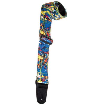 Henry Heller Artist Series Sublimation Guitar Strap Paint Splatter
