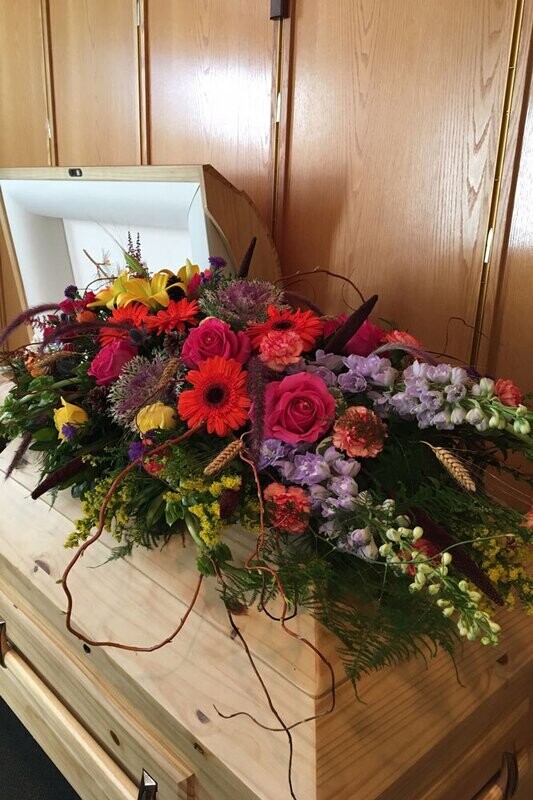 Colourful & Natural Casket Spray