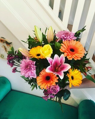 Lilies & Gerberas Bunch - Wrapped