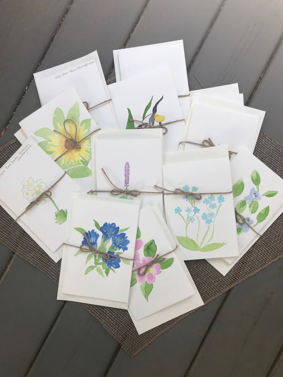 Hand Painted Cards - Mini