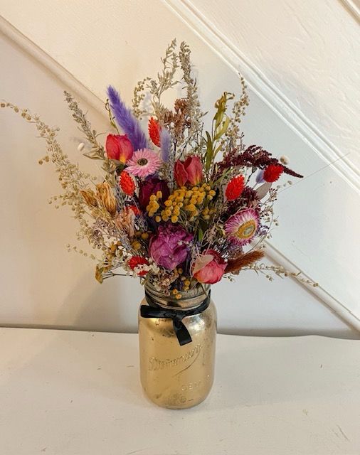 Mason with Dried Flowers (Designer's Choice)