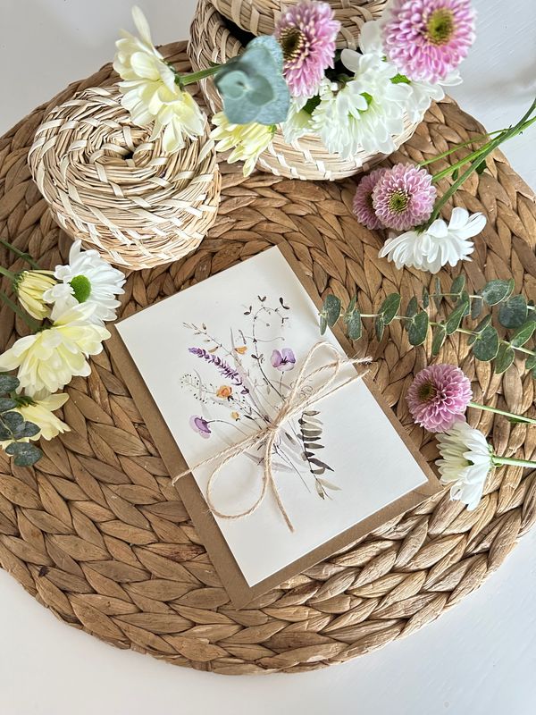 Blooms & Notes - Floral Greeting Cards Set