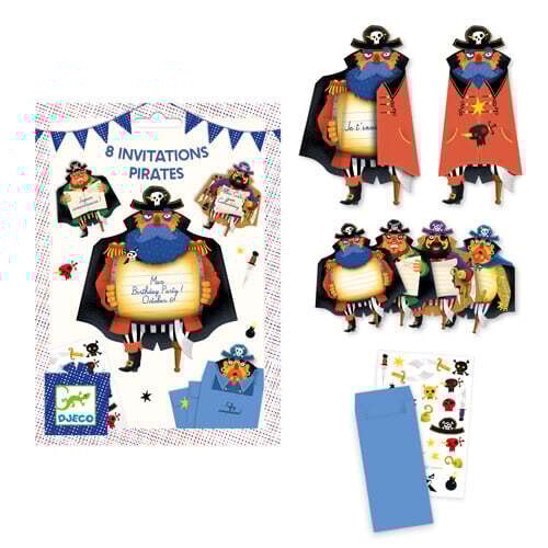 8 invitations pirates