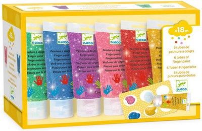 6 tubes de peintures brillantes