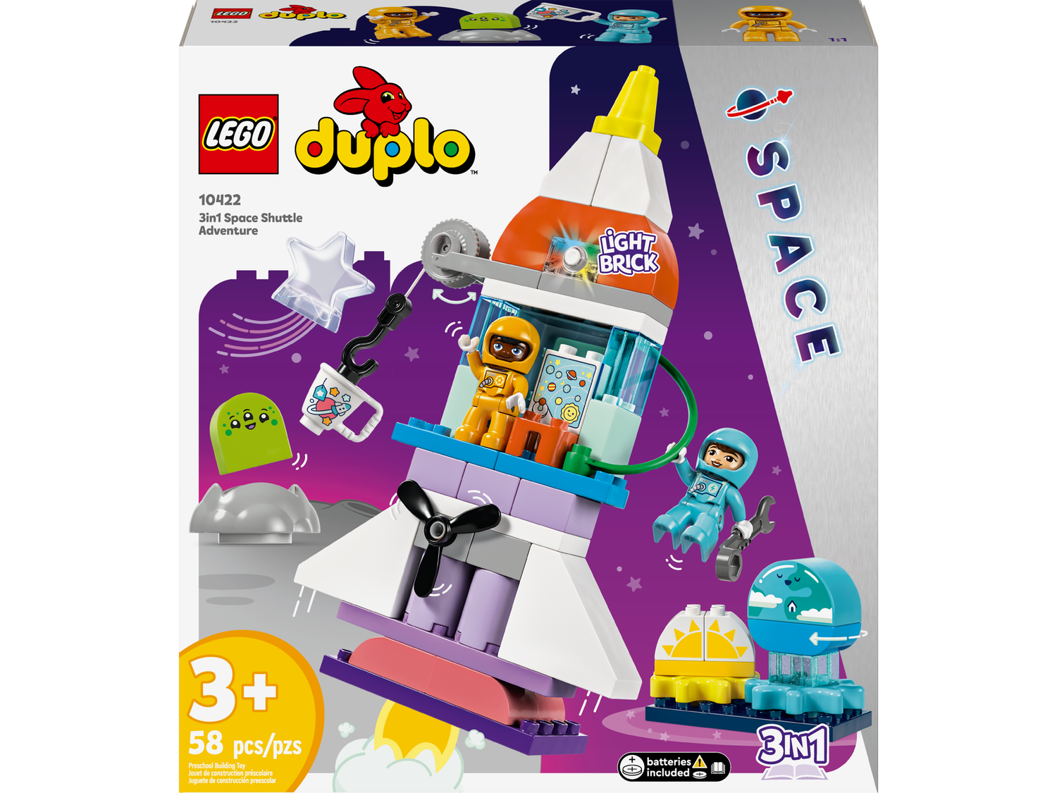 Lego Duplo 10422 L’aventure en navette spatiale 3en1