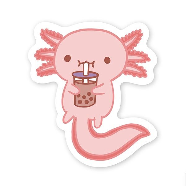 Autocollant - Axolotl Bubble Tea
