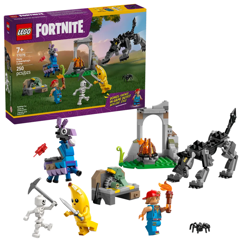 Lego Fortnite 77075 Le camp de Peely &amp; Sparkplug