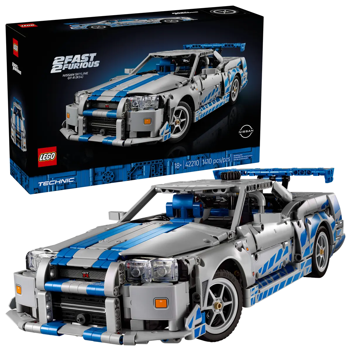 Lego Technic 42210 Voiture Nissan Skyline GT-R (R34) 2 Fast 2 Furious