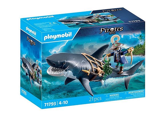 Pirate et requin géant avec mâchoire articulée 71793