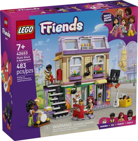 Lego Friends 42653 Le magasin de musique et l’appartement