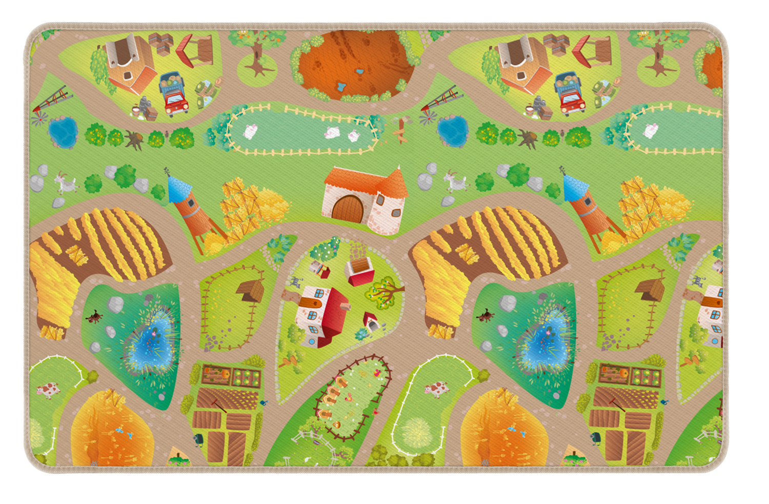 Tapis Reversible Ville/Ferme