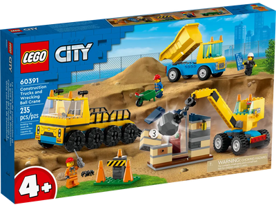 Lego City 60391 Le camion de construction et la grue à boule de destruction