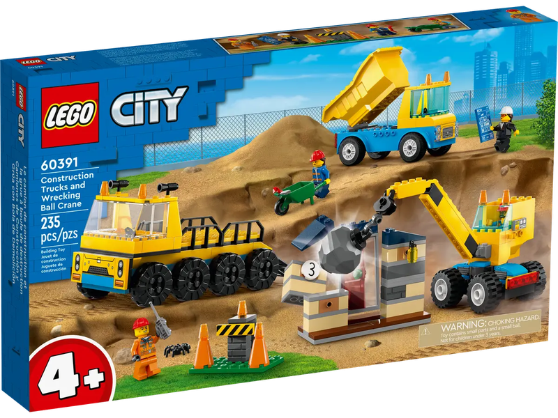 Lego City 60391 Le camion de construction et la grue à boule de destruction