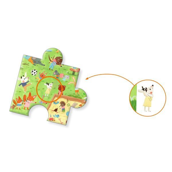 Puzzle observation 35 Le square des petits amis