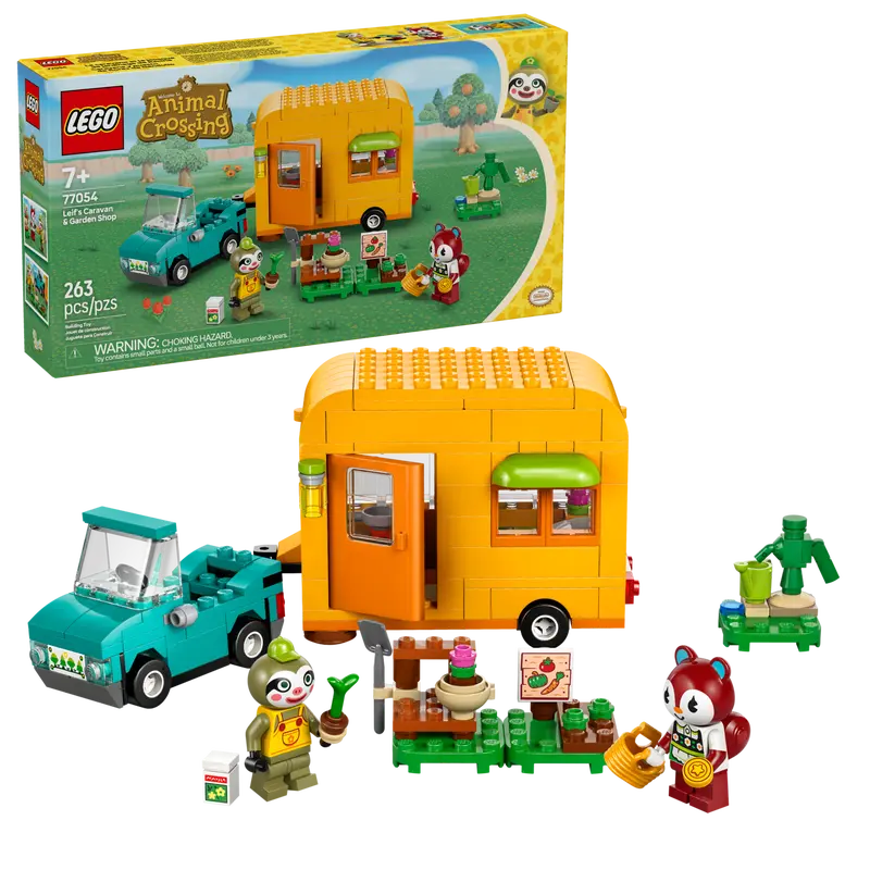 Lego Animal Crossing 77054 La caravane et le kiosque de jardinage de Racine