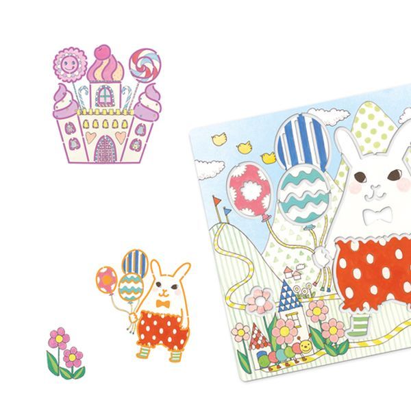 5 Pochoirs Kawailand