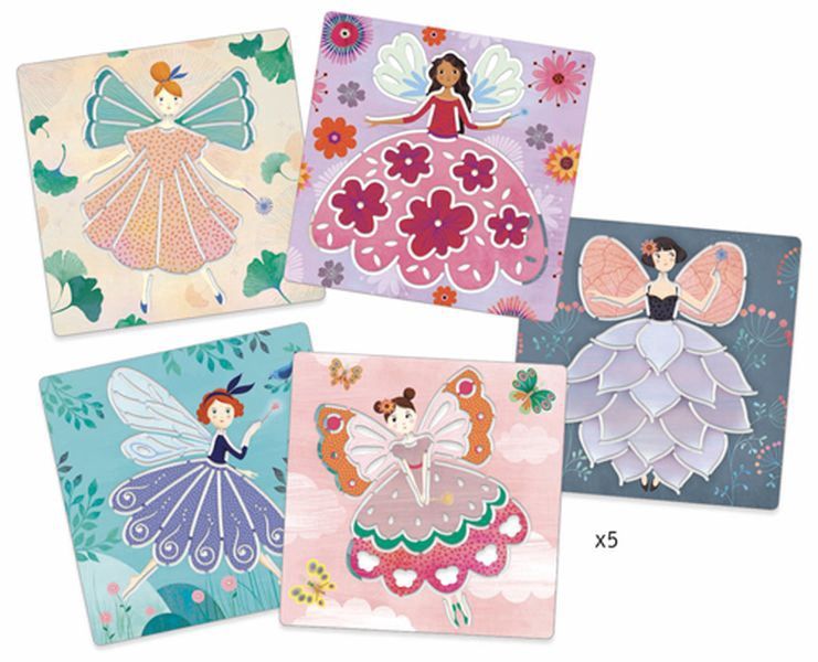5 Pochoirs - Fées