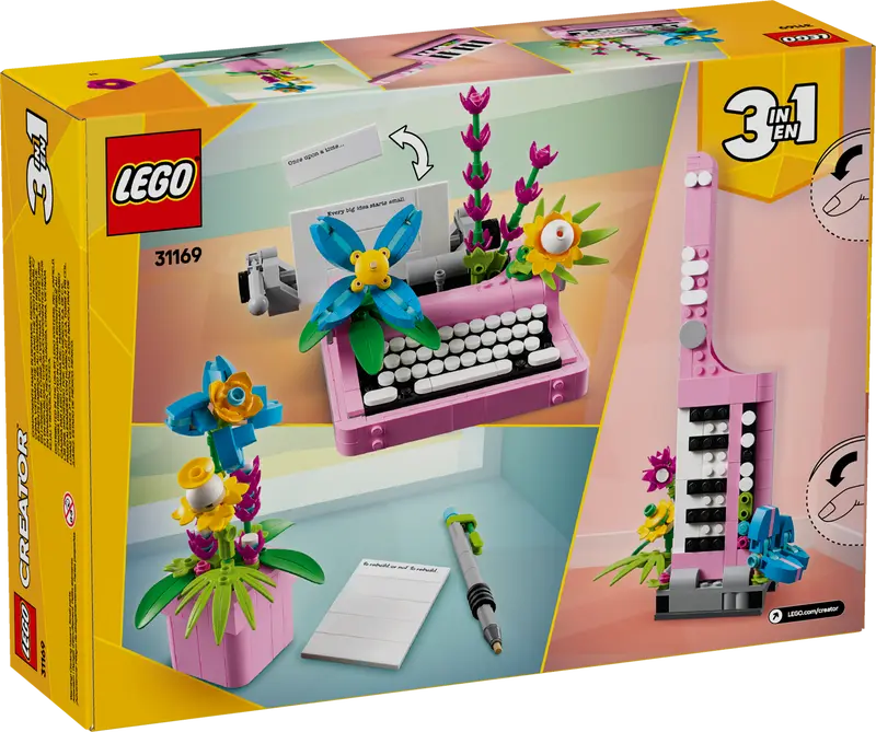 Lego Creator 31169 La machine à écrire avec des fleurs