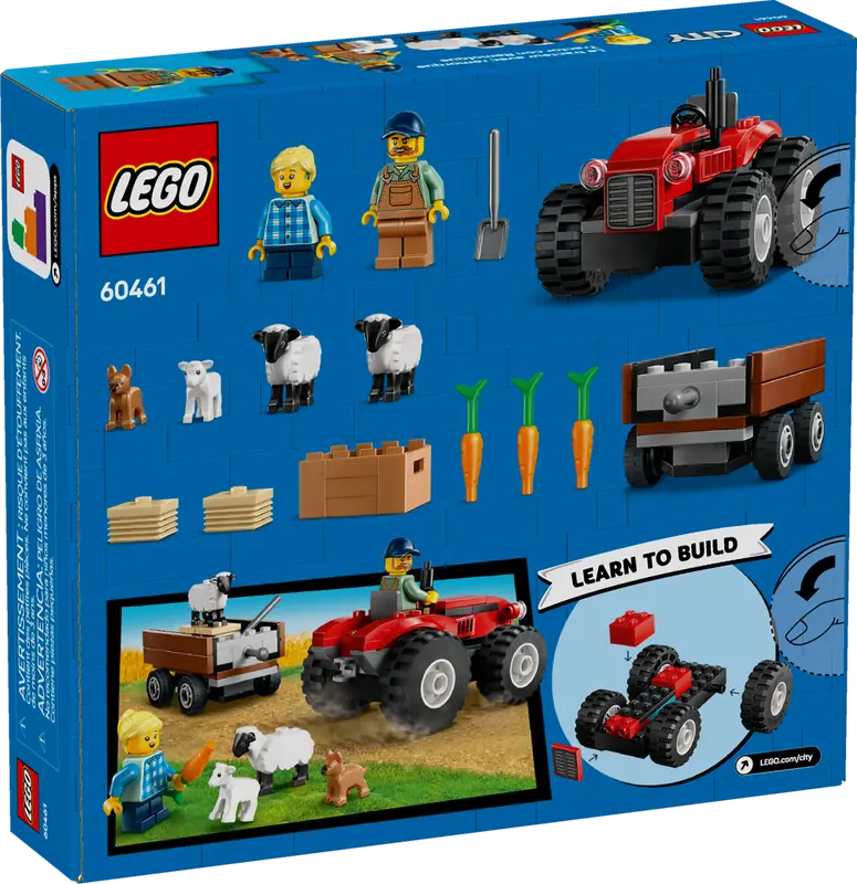 Lego City 60461 Le tracteur agricole rouge avec remorque et moutons