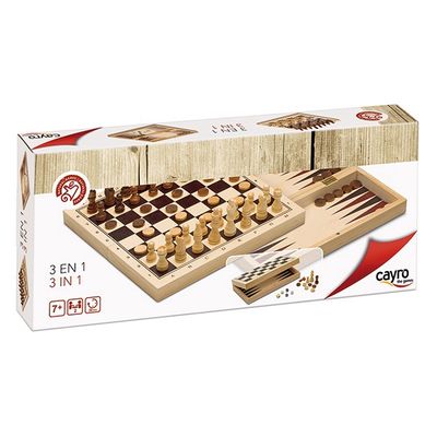 Échecs, dames et Backgammon