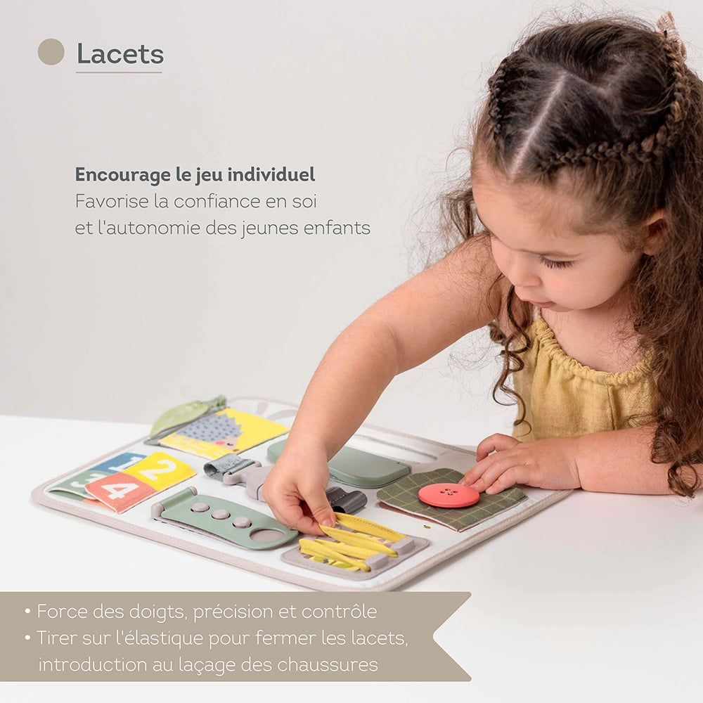 Planche d&#39;éveil avec attaches