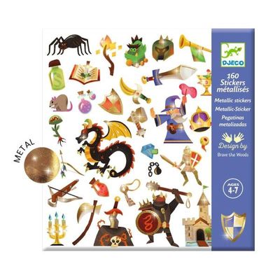 160 Stickers Métallisés