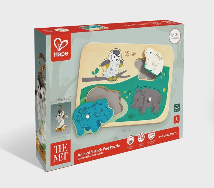 Animal Friends Peg Puzzle - Hape x The Met