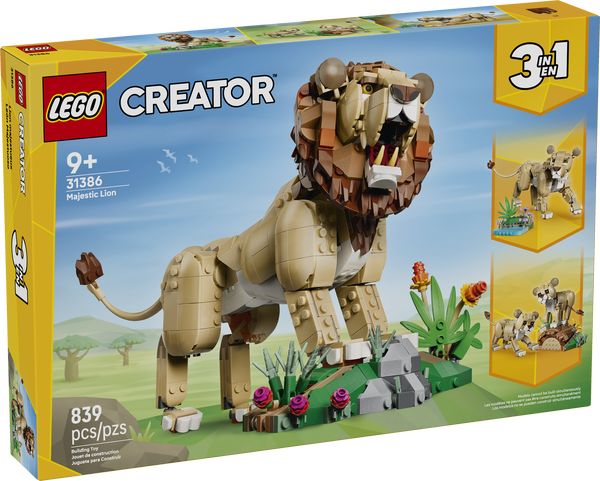 LEGO Creator 31386 Les animaux sauvages : le lion majestueux